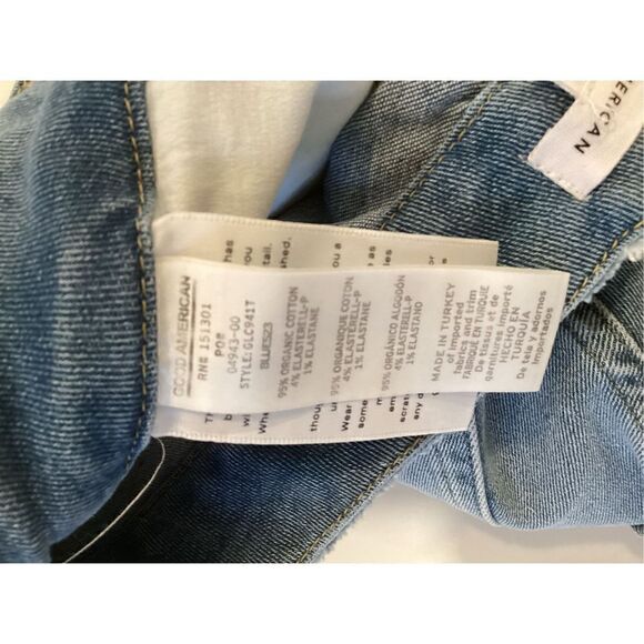 Good American Womens Good Legs Denim Jeans Sz 15 (34.5”) Distressed Stretch Plus - Picture 6 of 10